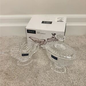 Godinger Dublin Crystal Sugar and Creamer Set